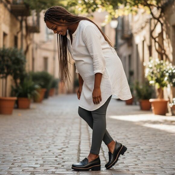 Naturalizer Darry H7079L1001 Womens 11M Black Leather Slip On Loafer Shoes - Picture 12 of 12